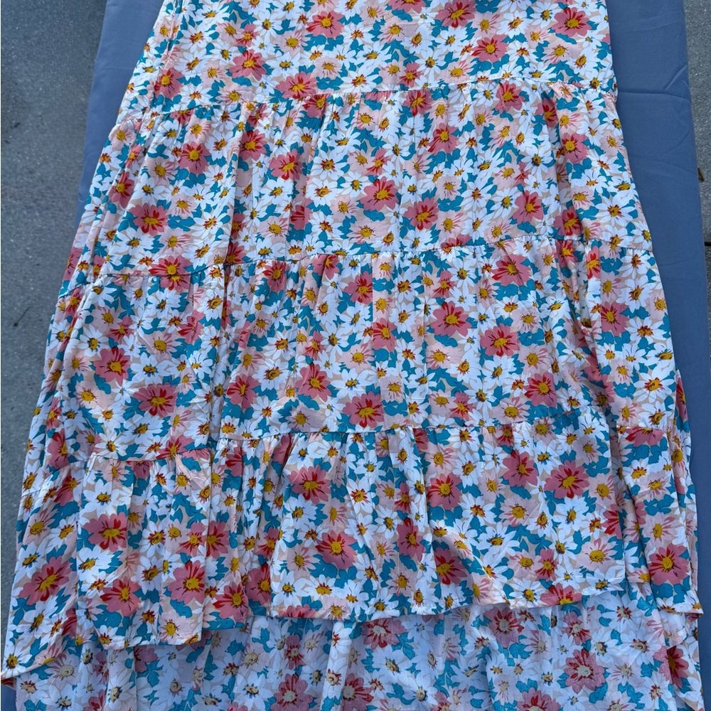 Floral Print Midi Skirt